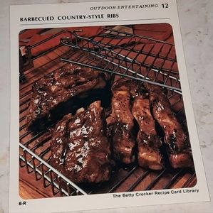 The Betty Crocker Recipe Card Library REPLACEMENT CARD OUTDOOR ENTERTAINING 1971